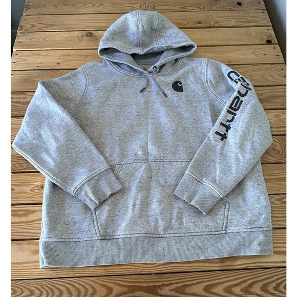 Carhartt Tops - Carhartt Hooded Sweatshirt Size 2XL Women’s Gray Pullover